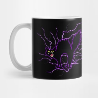 Funny Black Cat Crazy Cat Mom Cat Dad Lightning Mug